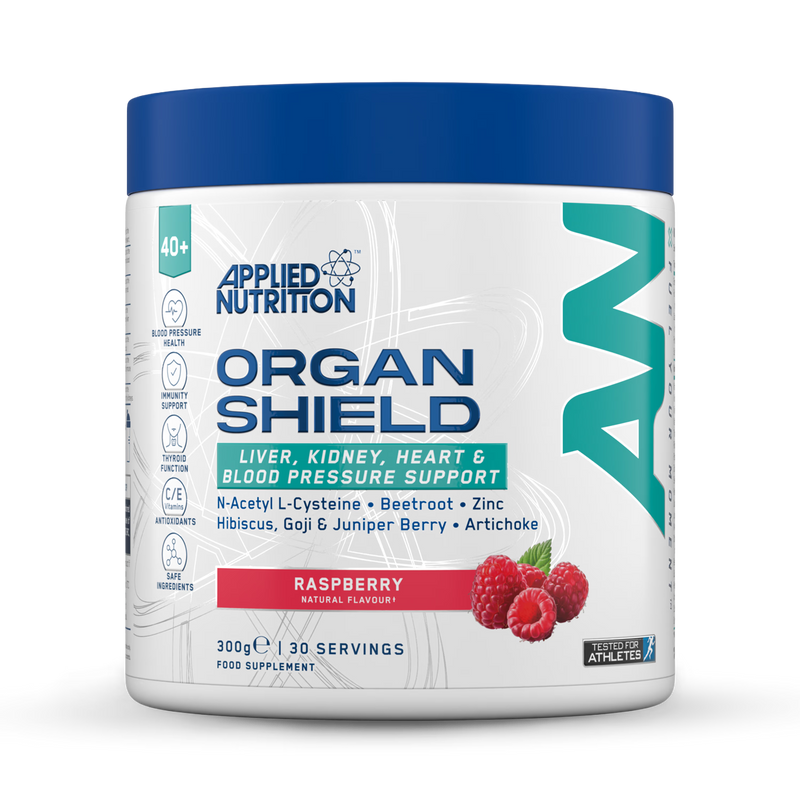 Applied Nutrition Organ Shield Powder Raspberry 300g, imported from the UK