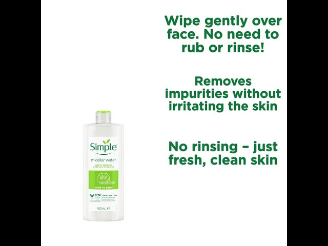 Simple micellar cleansing water limited edition 400ml (British brand)