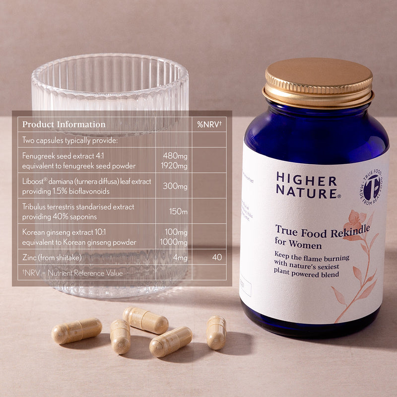 True Food Rekindle botanical blend capsules 60 count, UK version