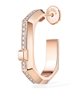 Harrods Messika Modernist Small Yellow Gold and Diamond Single Hoop Earring (0.10ct)- Buy online at McGrocer