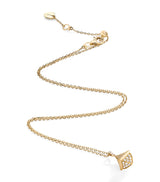 Harrods Marli New York Mini Yellow Gold and Diamond Cleo Rev Pendant Necklace- Buy online at McGrocer