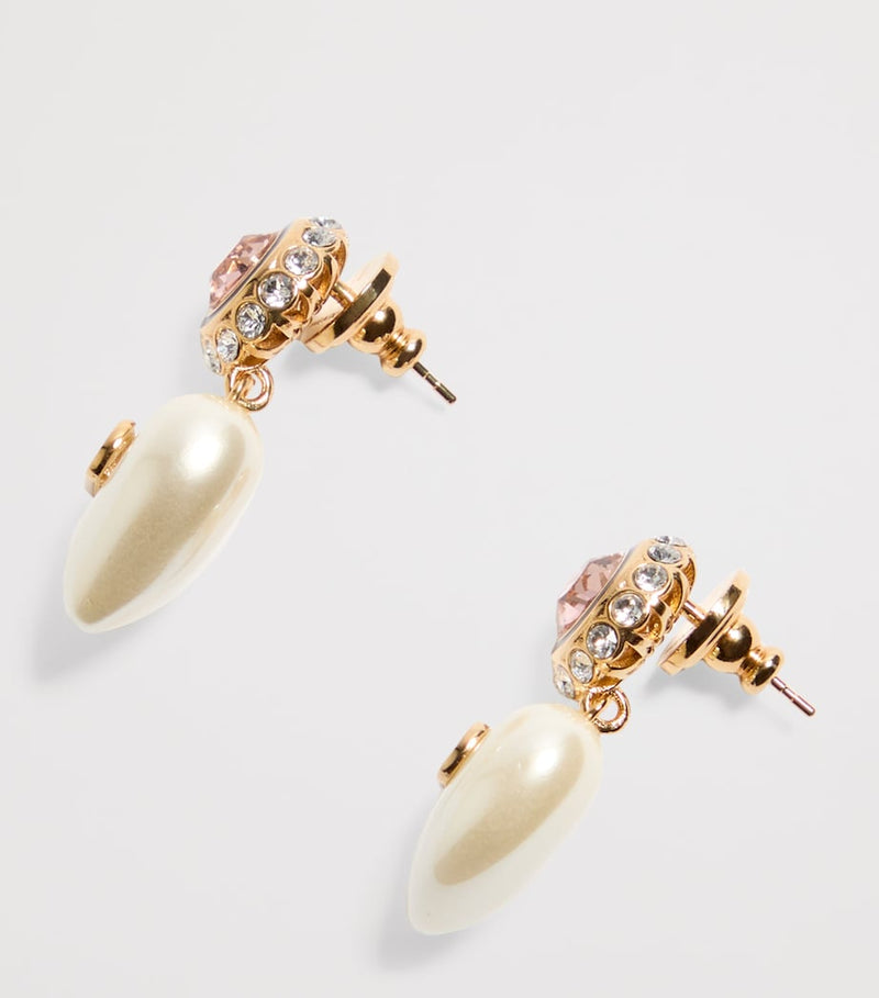 Valentino Garavani VLogo Signature earrings gold tone brass - British product