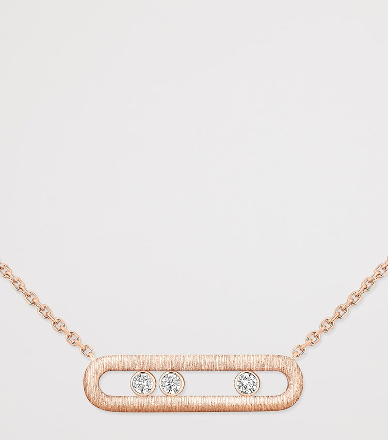 Messika Move Classique necklace pink gold diamonds 0.20ct, UK version