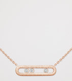 Messika Move Classique necklace pink gold diamonds 0.20ct, UK version