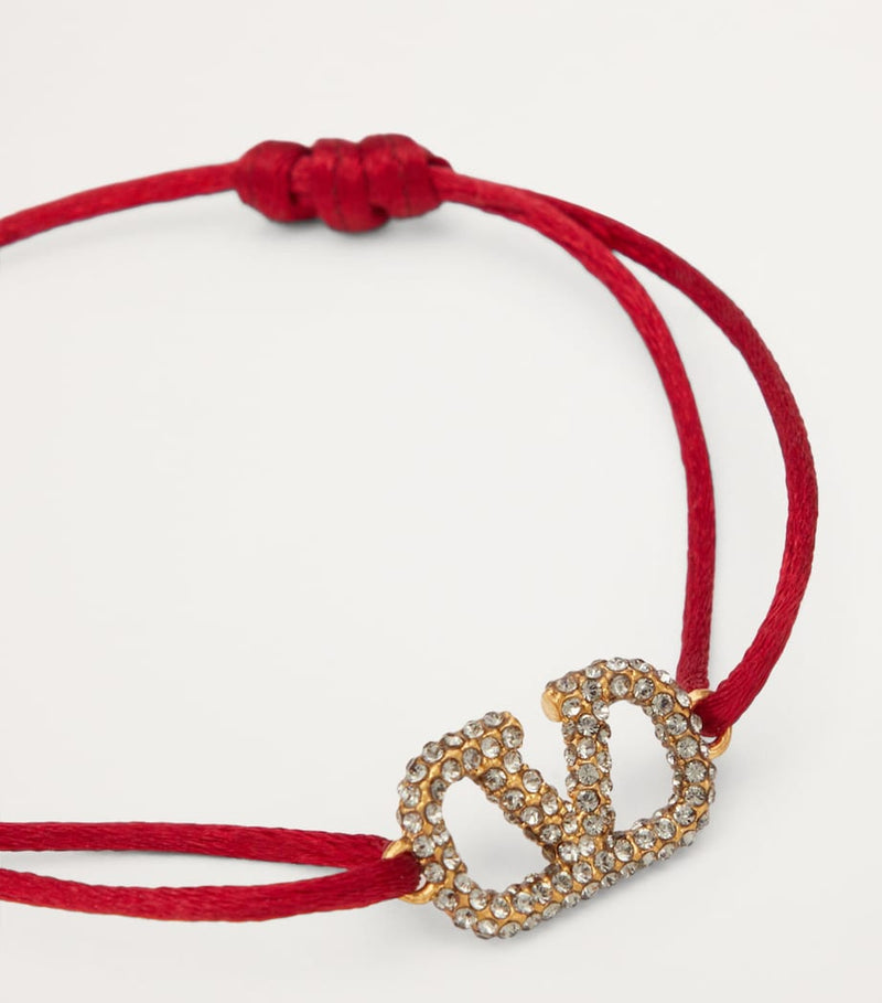 Valentino Garavani crystal VLogo bracelet, UK version
