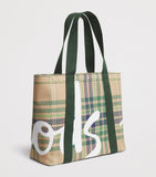 Harrods medium tartan check tote bag, imported from the UK