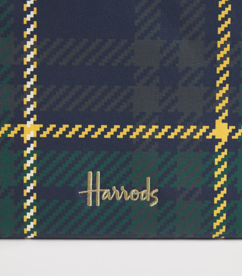 Harrods small tartan tote bag cotton canvas - British product