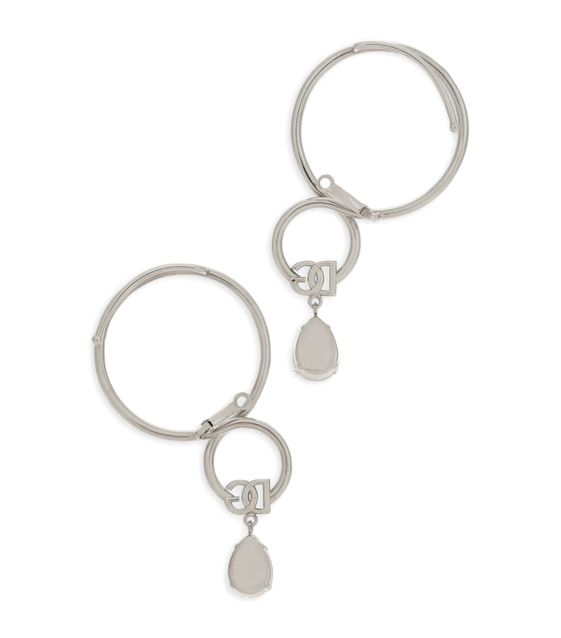Dolce&Gabbana Crystal Loop Earrings with glass drops, UK version