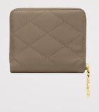 Saint Laurent Matelassé zip-up wallet H9cm x W10.5cm (British brand)