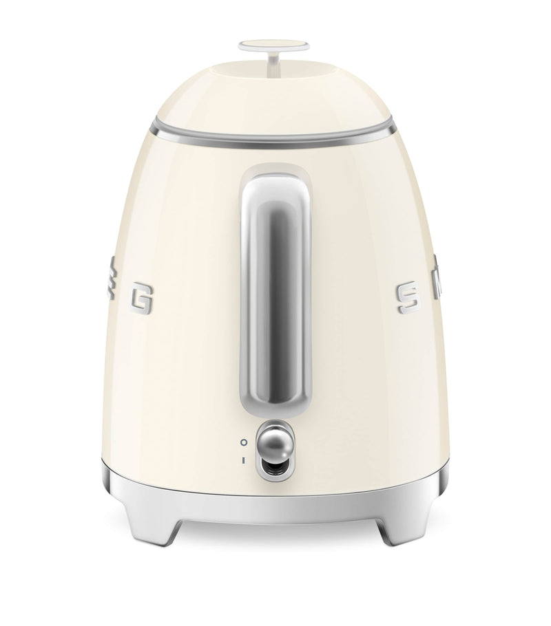 Smeg mini retro kettle with stainless steel handle and base (British brand)