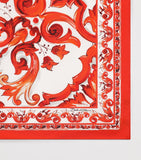 Dolce&Gabbana silk foulard Majolica Print 50x50cm, UK version