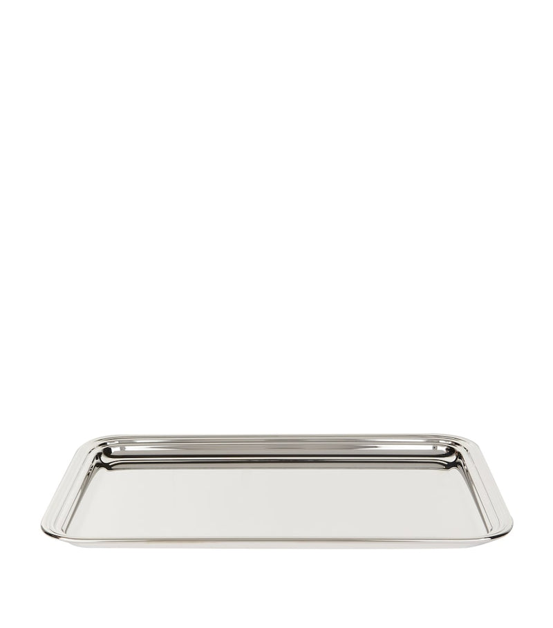 Greggio silver plated Georgian rectangular tray with handles 41cm x 30cm, UK version