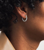 Harrods white gold diamond hoop earrings 1.25ctw, UK version