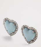 Valentino Garavani Crystal Coeur Hyperbole clip-on earrings, imported from the UK