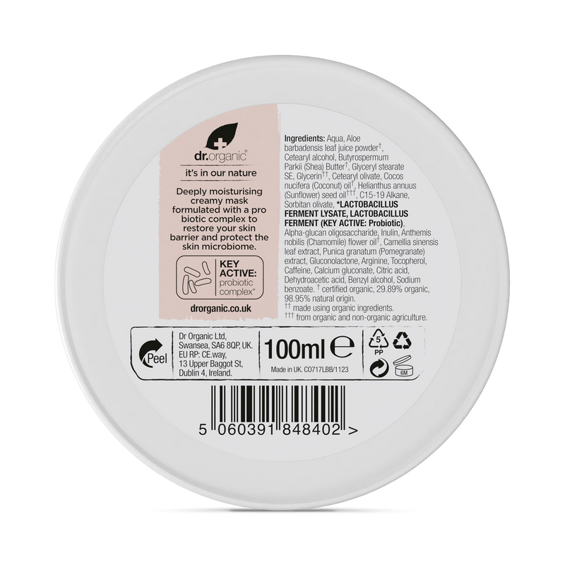 Dr Organic Skin Calm Probiotic Recovery Mask 100ml - British product