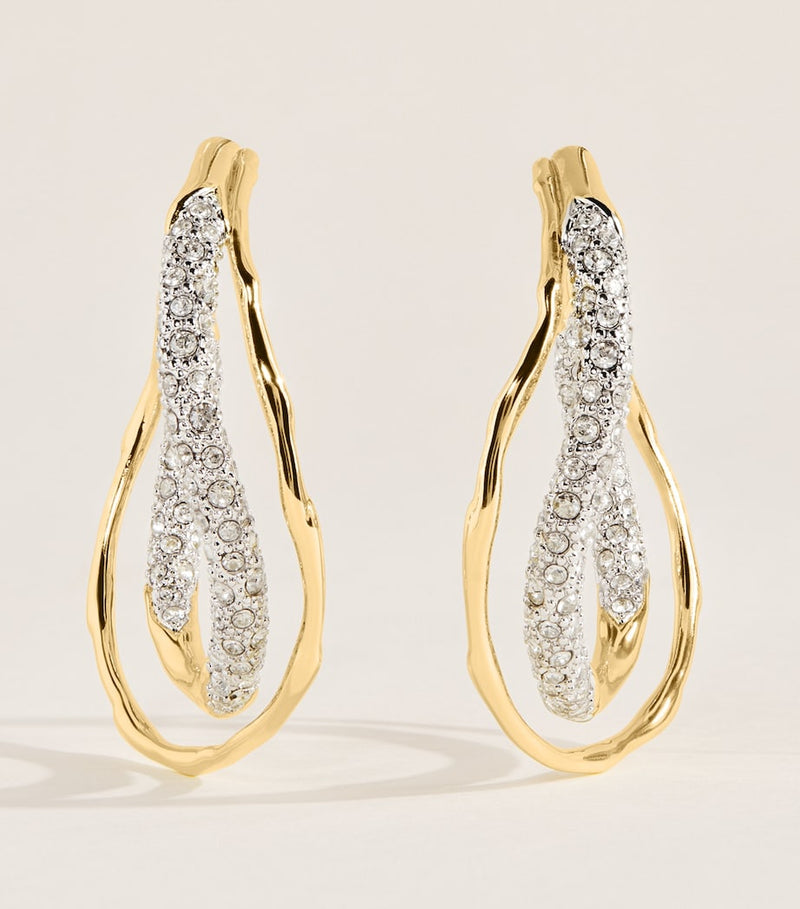 Alexis Bittar small gold-plated Solanales crystal twist earrings - British product