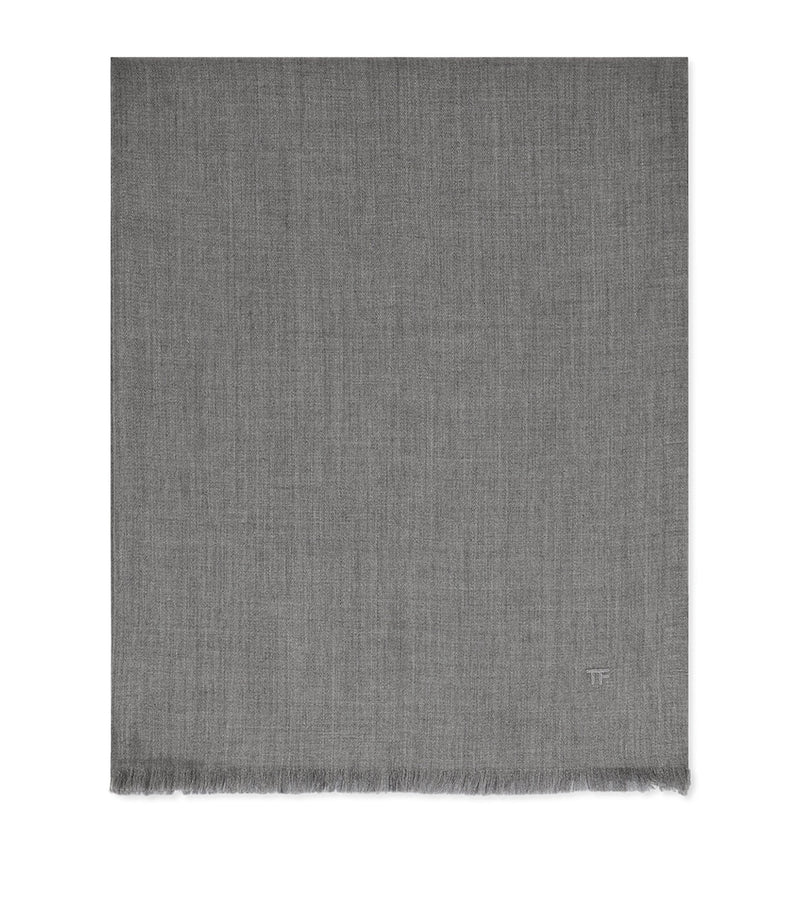 TOM FORD cashmere silk logo scarf 78x187cm - British product