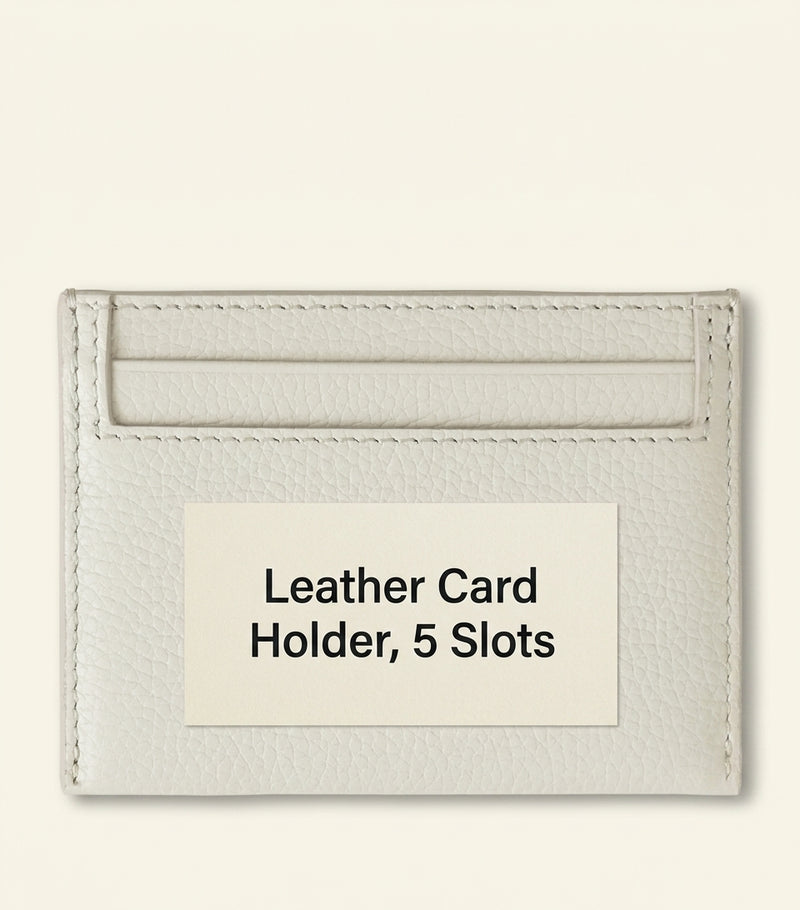 Mulberry grained leather card holder with foil embossed logo (British brand)