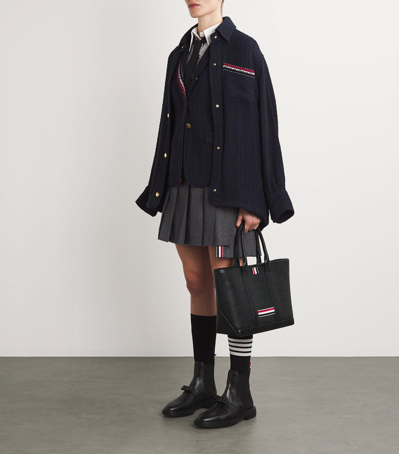 Thom Browne small leather tool tote bag (British brand)