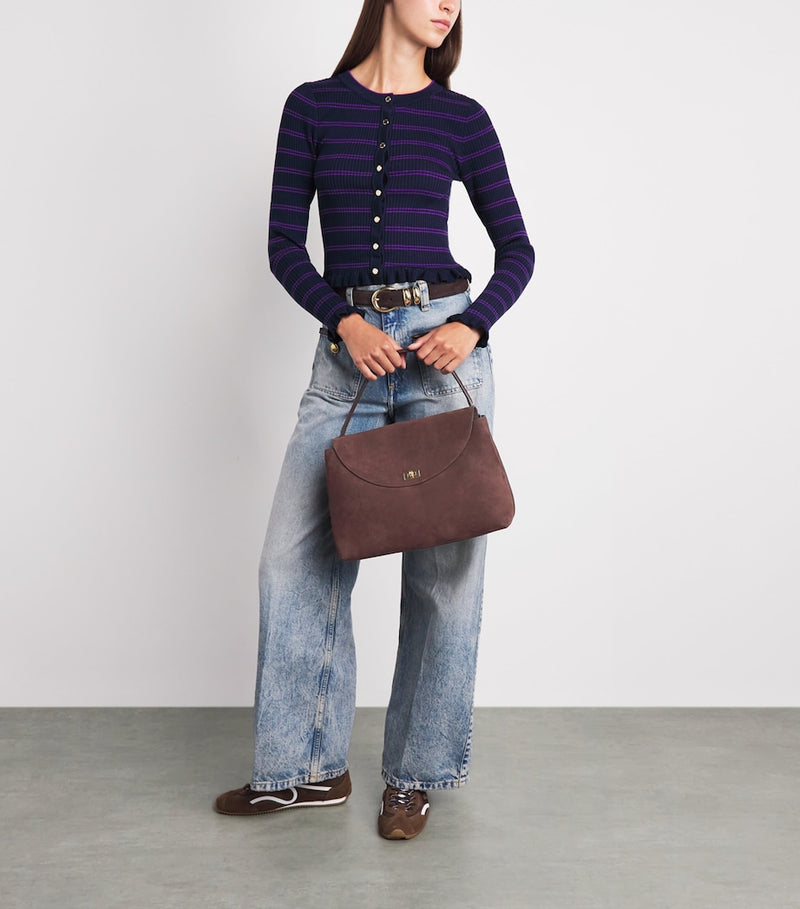 Sandro Paris suede handbag Le Grand Bazaar (British brand)