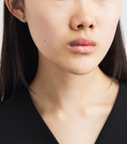 Suzanne Kalan mini stud earrings in yellow gold with diamonds and emerald - British product