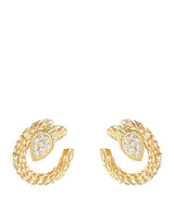 Harrods Boucheron Serpent Bohème Yellow Gold and Diamond Earrings- Buy online at McGrocer