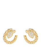 Boucheron Serpent Bohème yellow gold and diamond earrings, imported from the UK