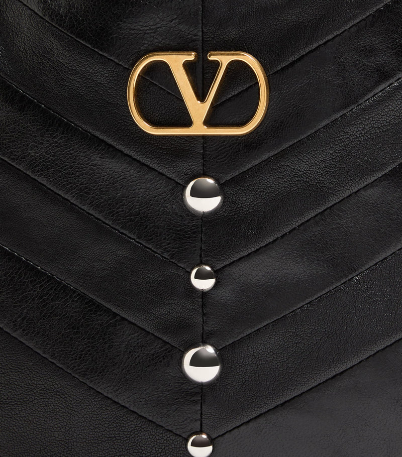 Valentino Garavani small leather Hoboho shoulder bag, imported from the UK