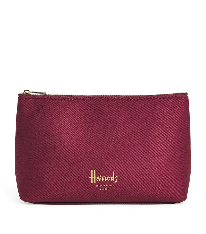 Harrods small cotton logo cosmetics bag, UK version
