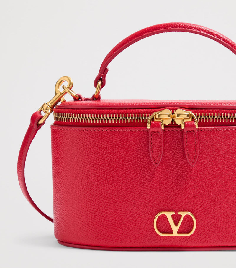 Valentino Garavani mini leather vanity case top-handle bag - British product