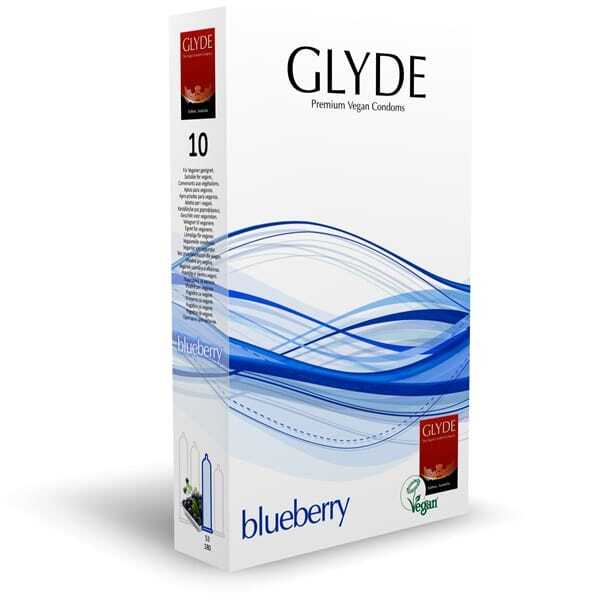 Glyde Ultra Blueberry vegan condoms 10 pack - British product