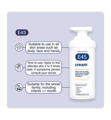 E45 Dermatological Cream for Dry Skin & Eczema- 500g