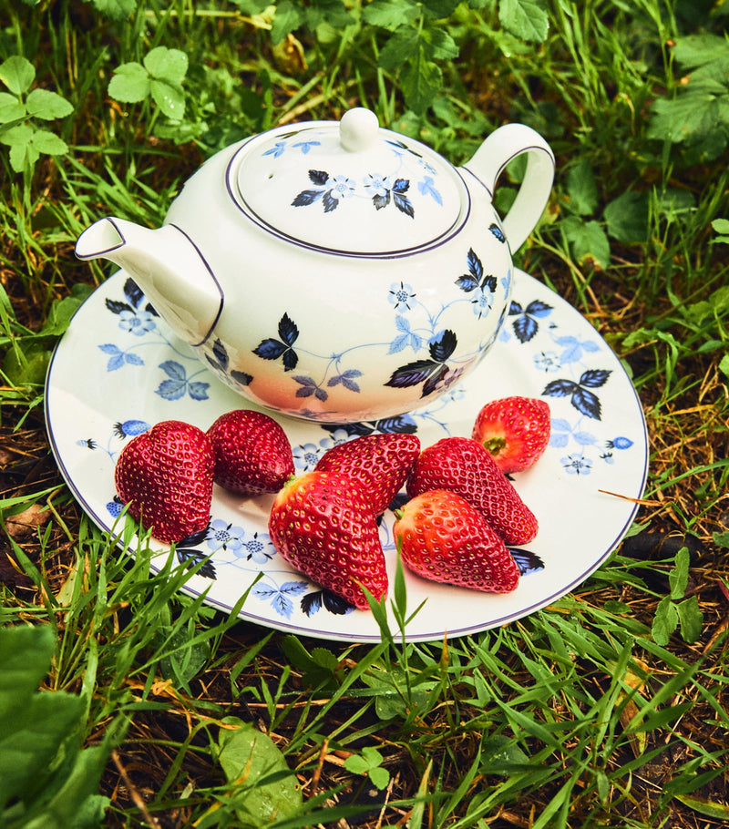 Wedgwood Wild Strawberry Inky Blue teapot (British brand)