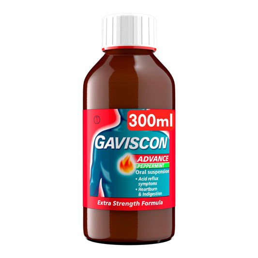 Gaviscon Advance Double Strength Heartburn & Indigestion Peppermint 300ml