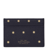 Harrods Smythson Panama Leather Stars Card Holder- Buy online at McGrocer