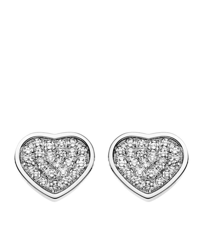 Chopard Happy Hearts earrings white gold diamonds, UK version