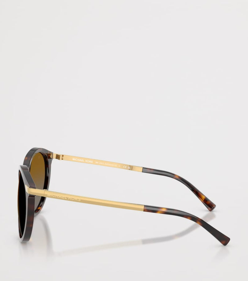 Michael Kors Adrianna III round sunglasses tortoiseshell, imported from the UK