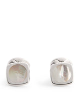 Harrods Deakin & Francis Sterling Silver and Mother-of-Pearl Cushion Cufflinks 1.4cm- Buy online at McGrocer