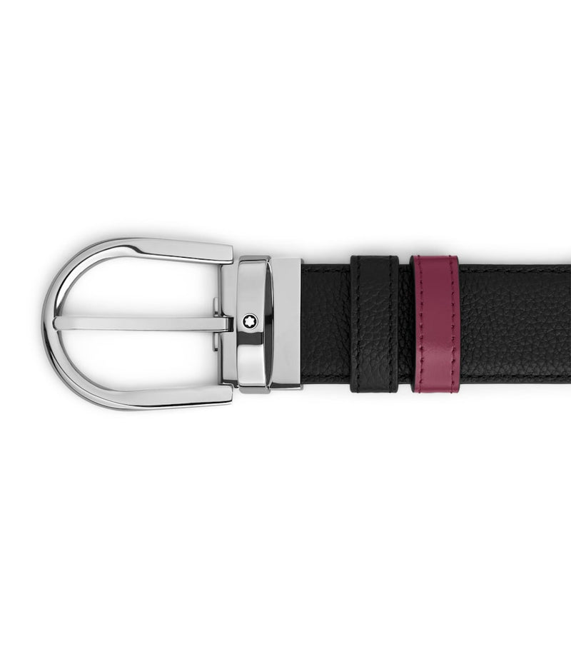 Montblanc reversible belt with horseshoe buckle (British brand)