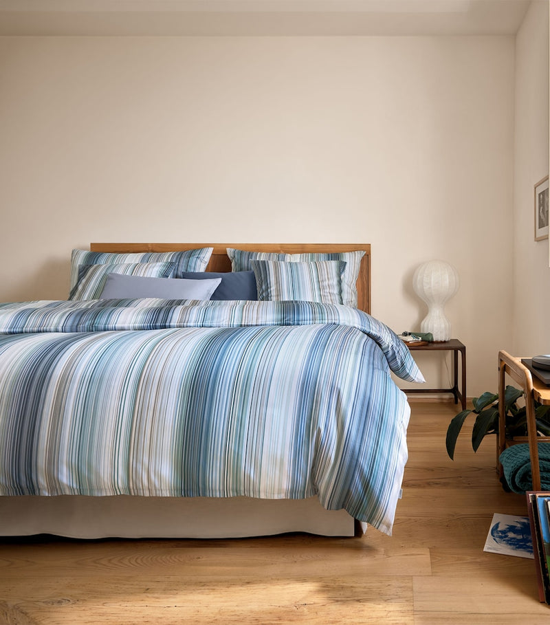 Schlossberg Loris stripe cotton duvet cover king 230x220cm (British brand)