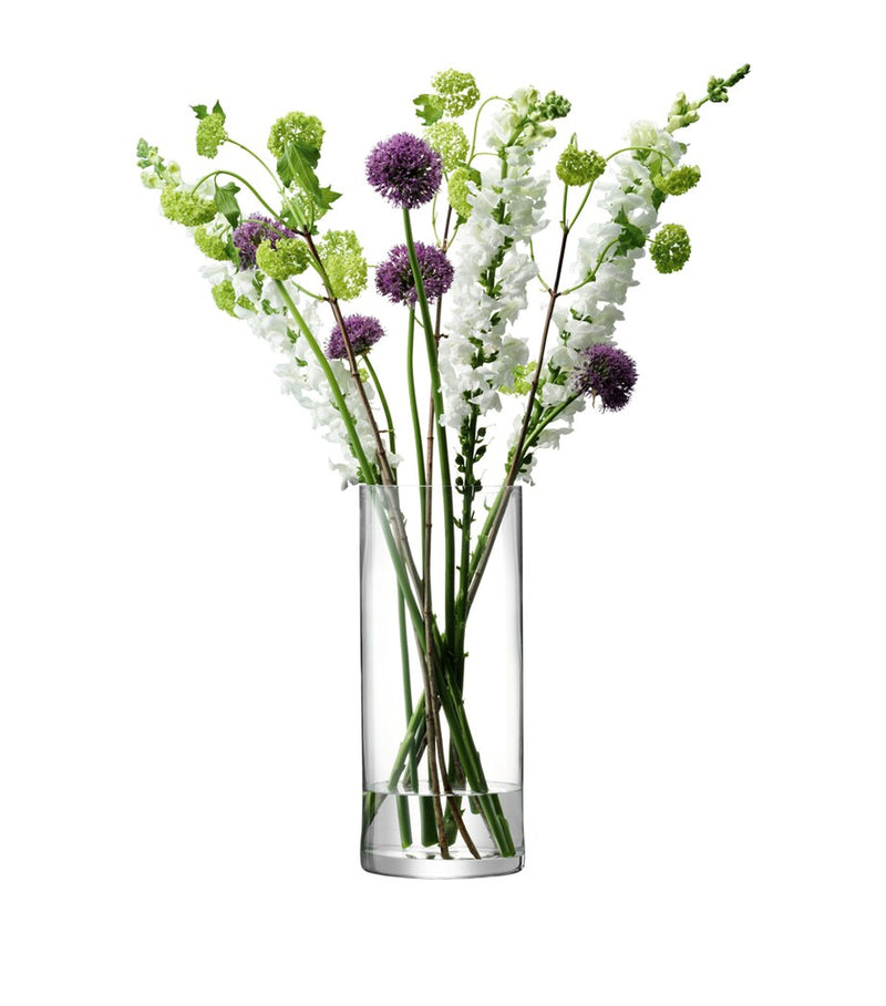 LSA International tall glass column vase 42cm, UK version