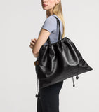Jimmy Choo leather drawstring tote bag large - British product