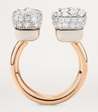 Pomellato Nudo mixed gold diamond ring (British brand)