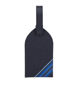 Harrods Smythson Panama Leather Stripe Luggage Tag- Buy online at McGrocer
