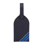 Smythson Panama leather stripe luggage tag (British brand)