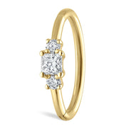 Harrods Maria Tash Diamond Princess Single Hoop Earring 9.5mm- Buy online at McGrocer