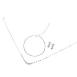 Livingandhome 3-piece rhinestone jewellery set (British brand)