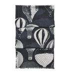 Aspinal of London merino wool scarf with balloon print, imported from the UK