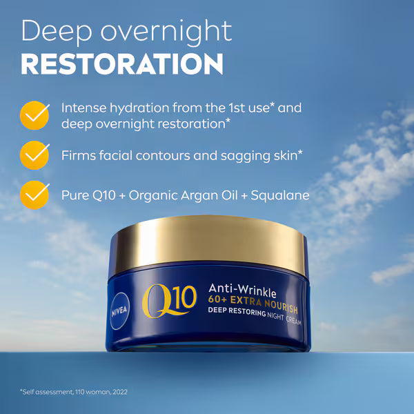 Nivea Q10 Power night cream 50ml, imported from the UK