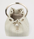 Jimmy Choo Bon Bon woven top-handle bag - British product